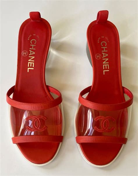 chanel pvc over knee|chanel red carpet shoes.